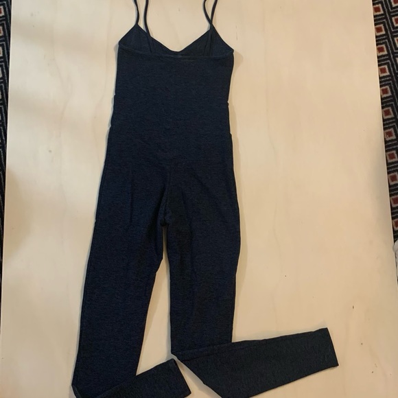 Live The Process Pants - Live the Process navy heathered body suit.